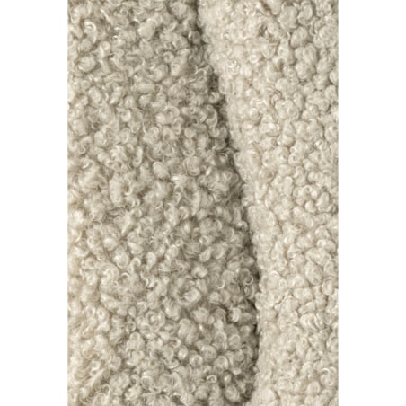 Lustro w falistej ramie bouclé beż 160x60 cm