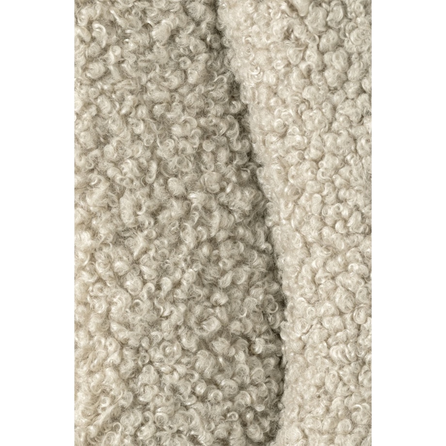 Lustro w falistej ramie bouclé beż 160x60 cm