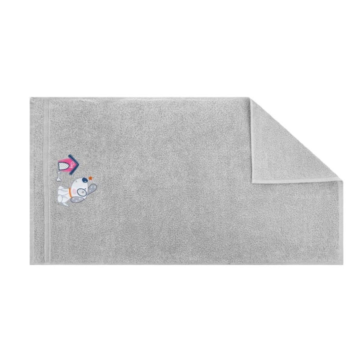 Gruby Dziecięcy Ręcznik Szary miękki do Rąk dla Dzieci 30 x 50 Azorek Piesek