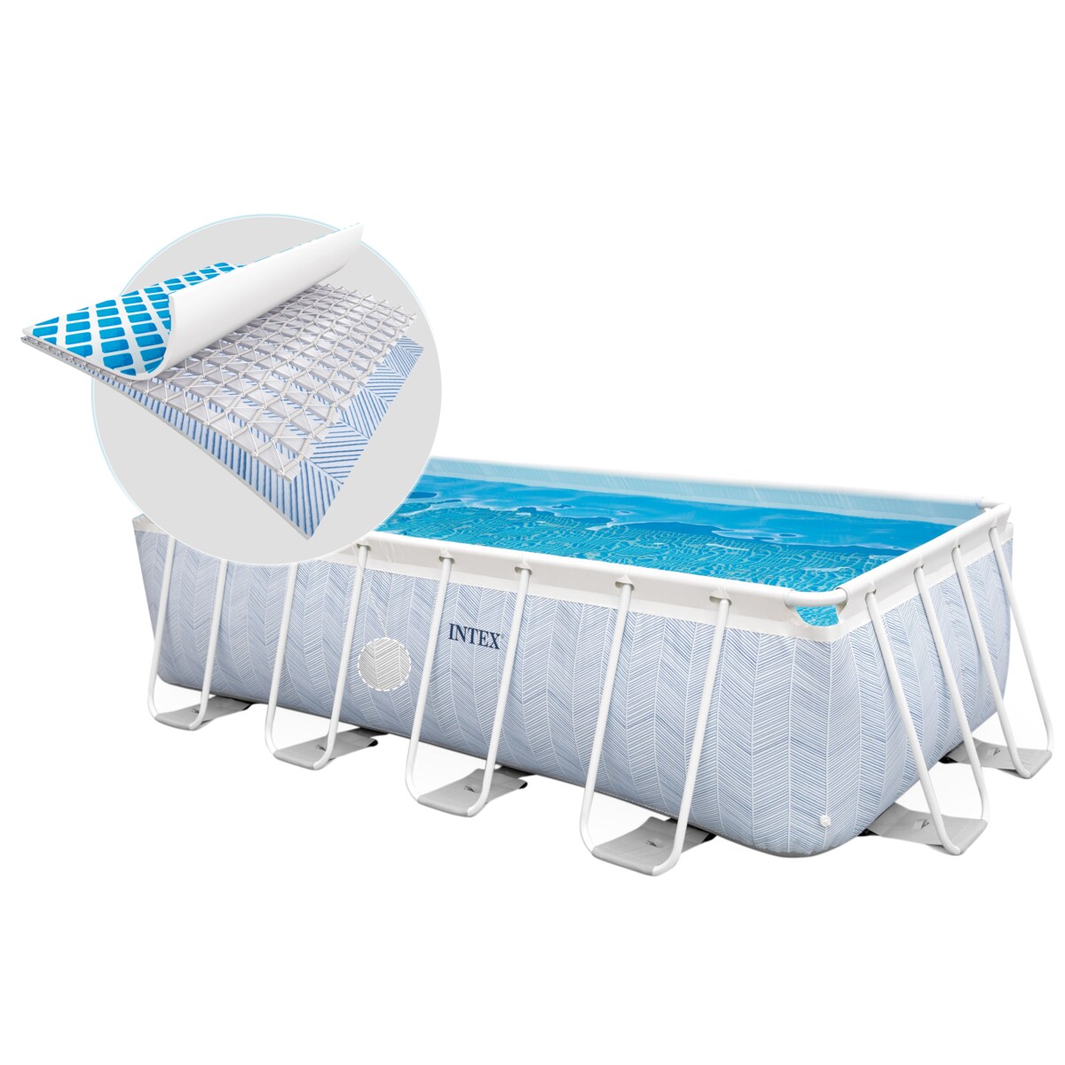 Basen stelażowy ogrodowy 400x200x100 Intex zestaw 9w1