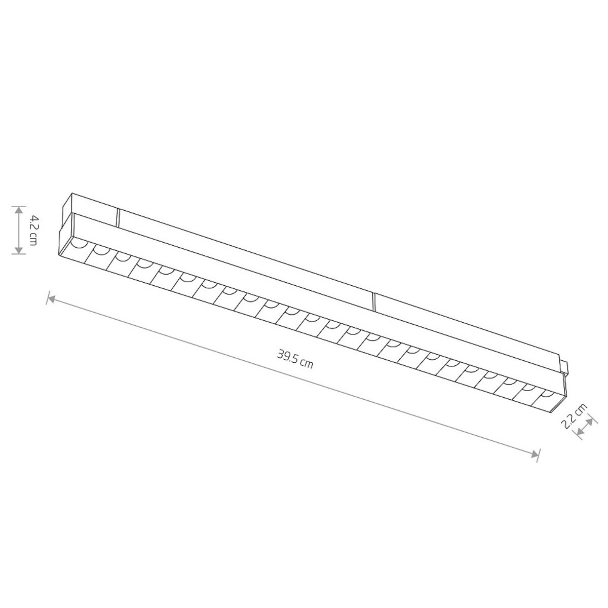 Oprawa szyny magnetycznej 1-fazowej Focus 10643 Nowodvorski LED 15W 4000K liniowa czarna