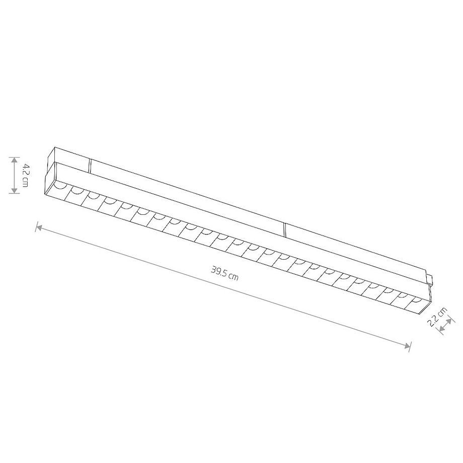 Oprawa szyny magnetycznej 1-fazowej Focus 10643 Nowodvorski LED 15W 4000K liniowa czarna