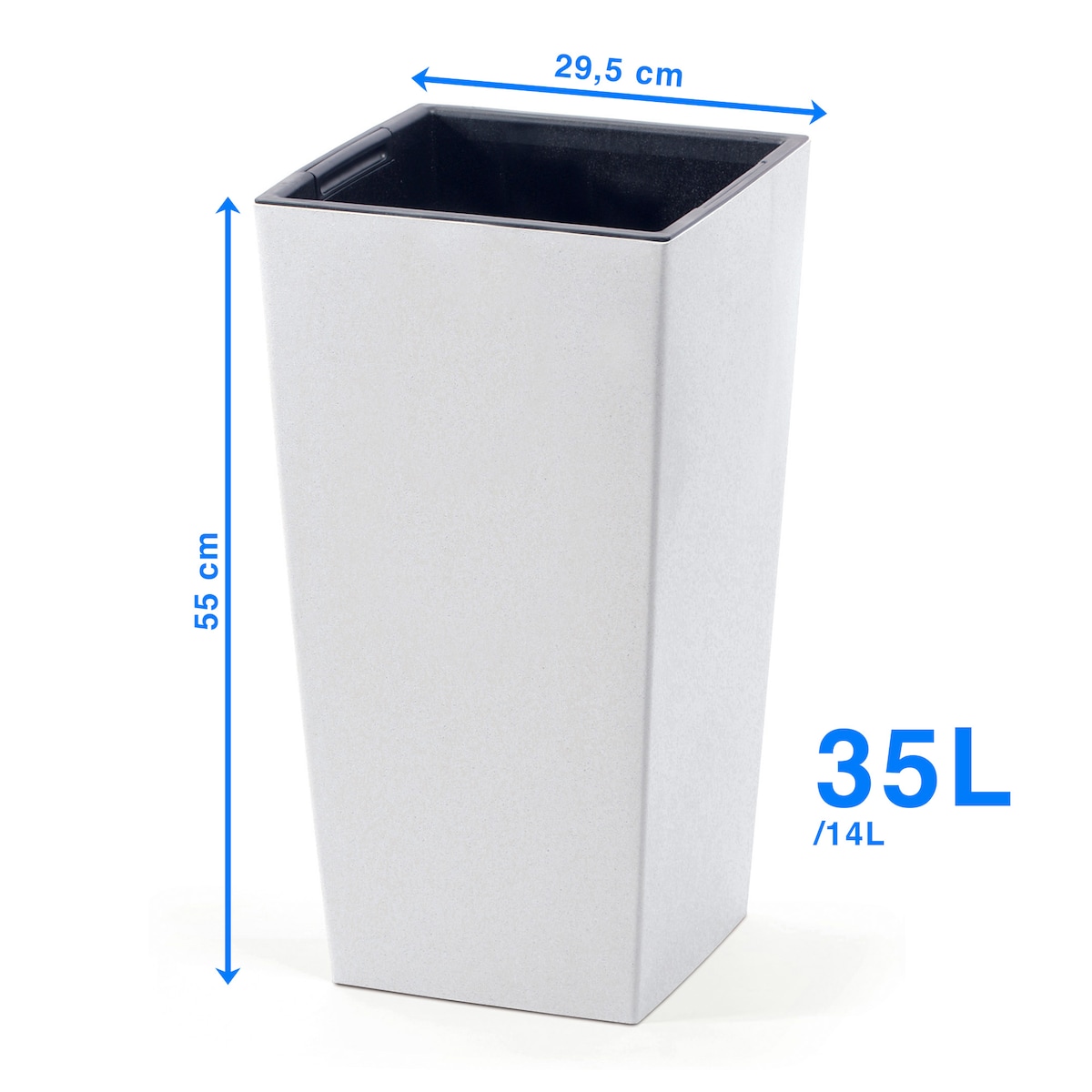 Donica Doniczka Ogrodowa 29,5 Cm Na Taras Do Ogrodu Domu Eco Wood Biała