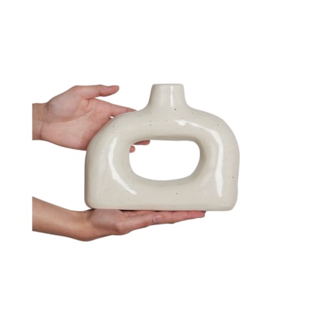 Kamionka Wazon na kwiaty 19 cm Biały MOONEYE