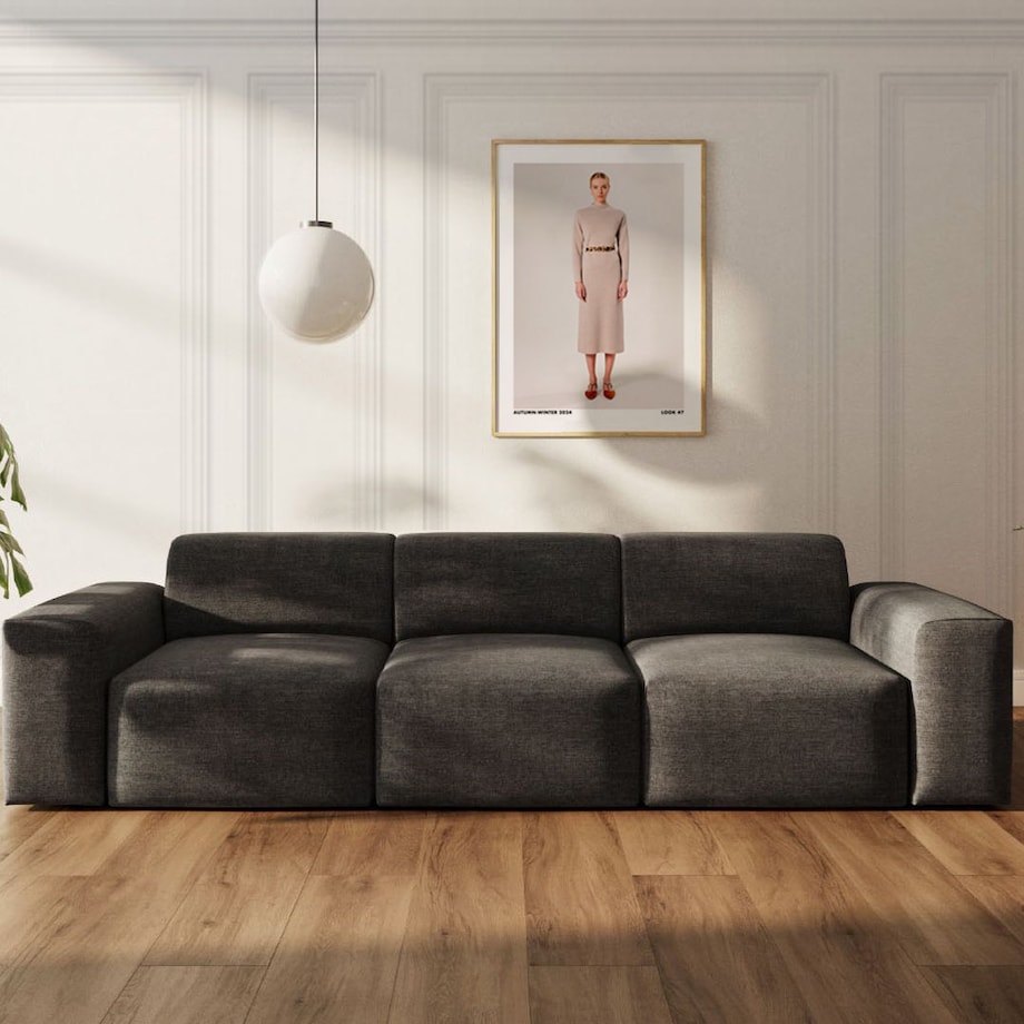 Villet Sofa 3 osobowa antracytowa
