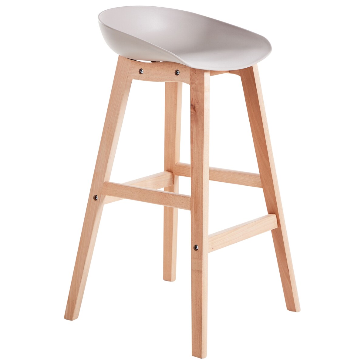 Zestaw 2 krzeseł barowych MICCO Beżowoszary