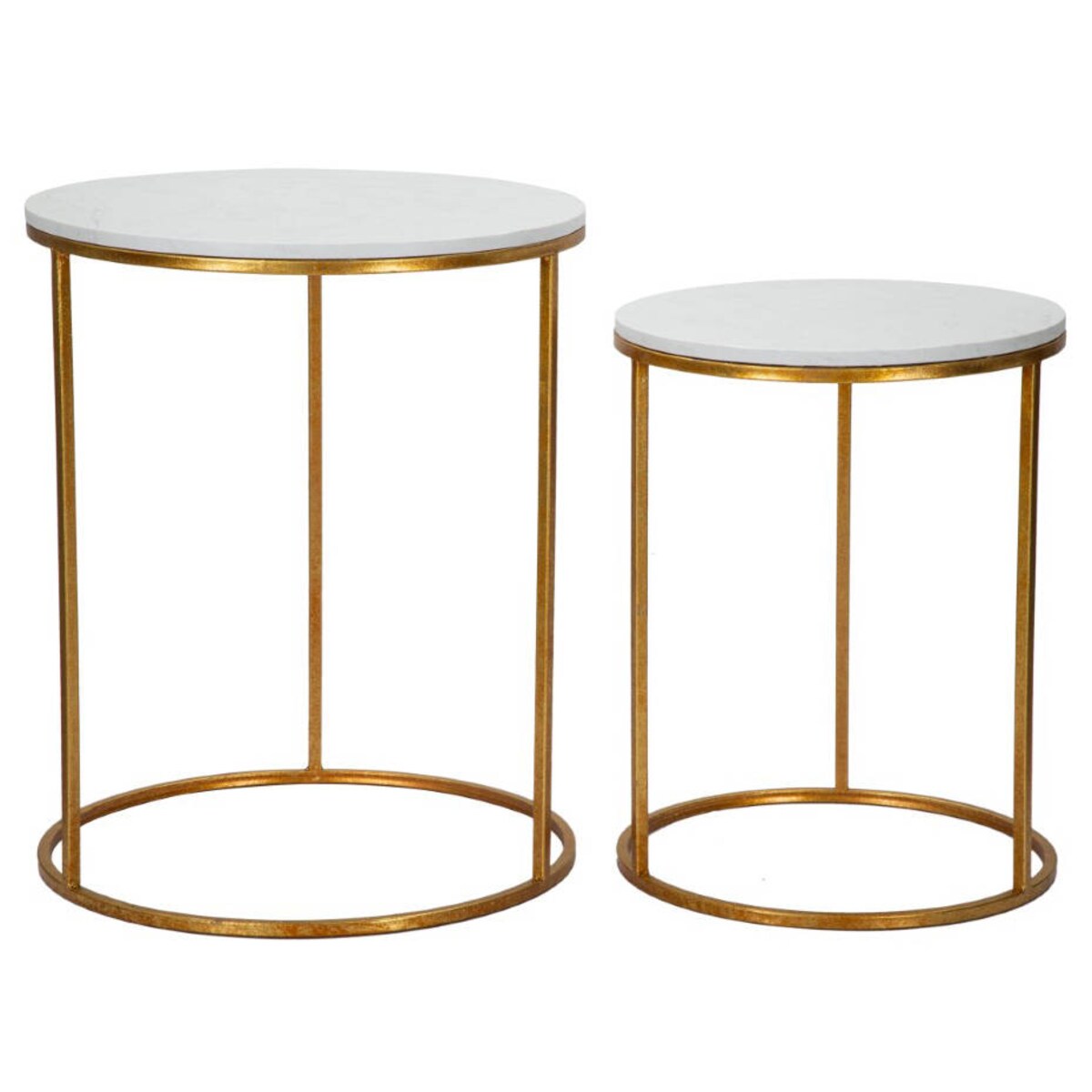 Stoliki kawowe z blatem z imitacji marmuru, Ø 52 cm, Ø 42 cm