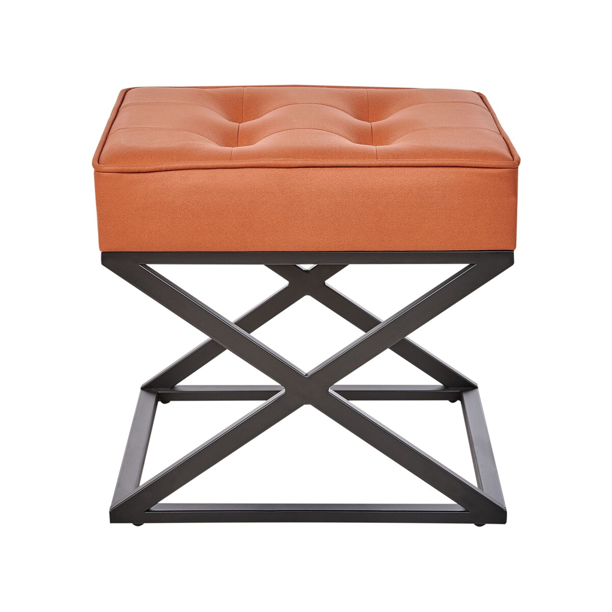 Stołek ekoskóra pomarańczowy MURDO