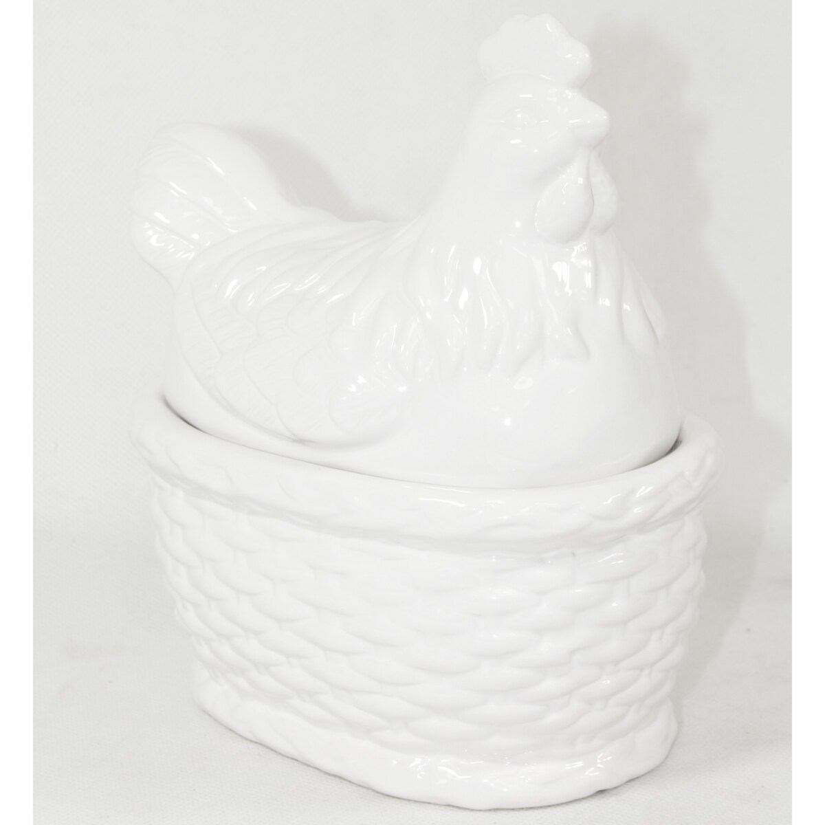 Dekoracja - figurka KOKOSZKA 19x17x11,5 cm biała