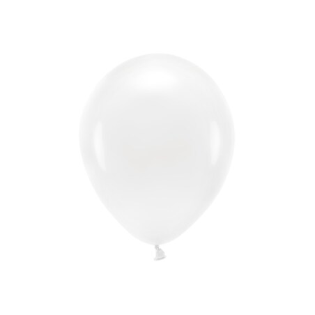 Balony Eco 30cm pastelowe, biały (1 op. / 100 szt.)