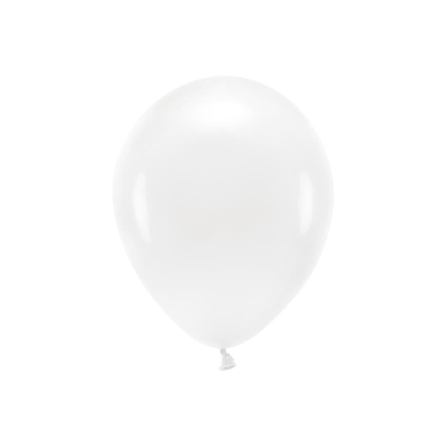 Balony Eco 30cm pastelowe, biały (1 op. / 100 szt.)