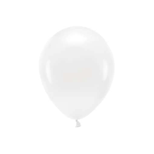 Balony Eco 30cm pastelowe, biały (1 op. / 100 szt.)
