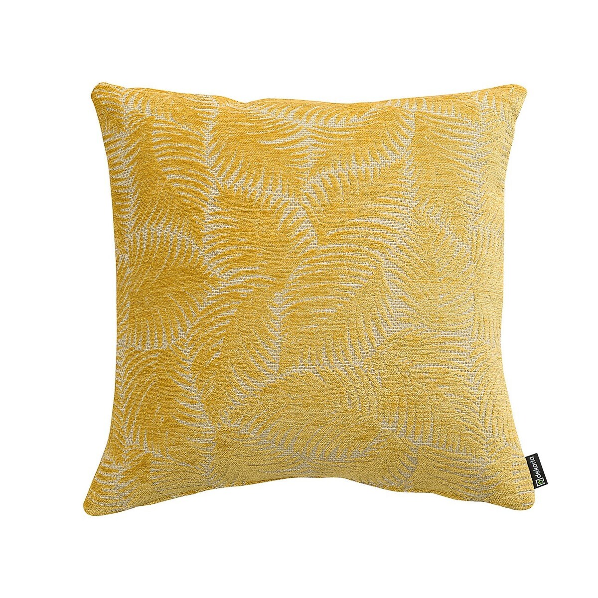 Poszewka Kinga na poduszkę 60x60 miodowe liście paproci na beżowym tle