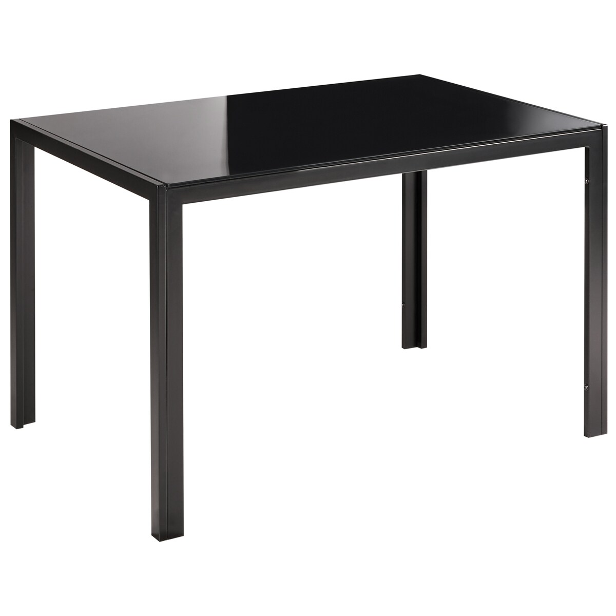 Stół do jadalni LAVOS Czarny 120 cm 80 cm Szkło hartowane