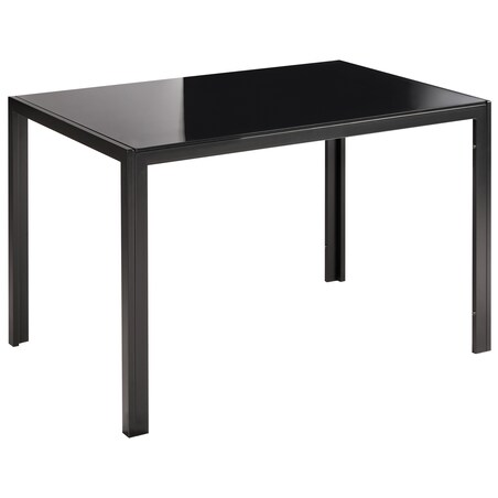 Stół do jadalni LAVOS Czarny 120 cm 80 cm Szkło hartowane