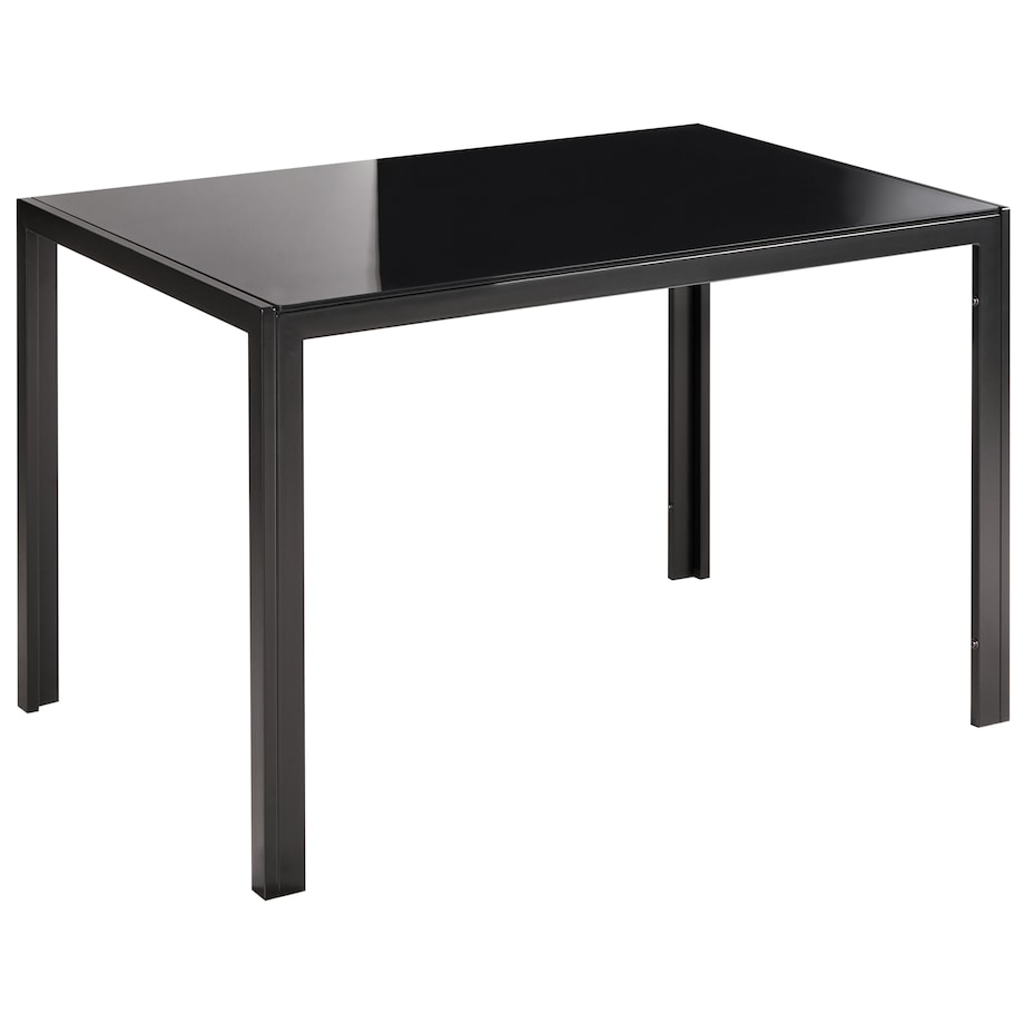 Stół do jadalni LAVOS Czarny 120 cm 80 cm Szkło hartowane
