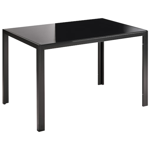 Stół do jadalni LAVOS Czarny 120 cm 80 cm Szkło hartowane