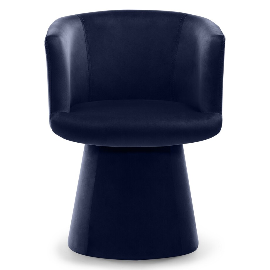 Krzesło obrotowe aksamitne granatowe Nalf