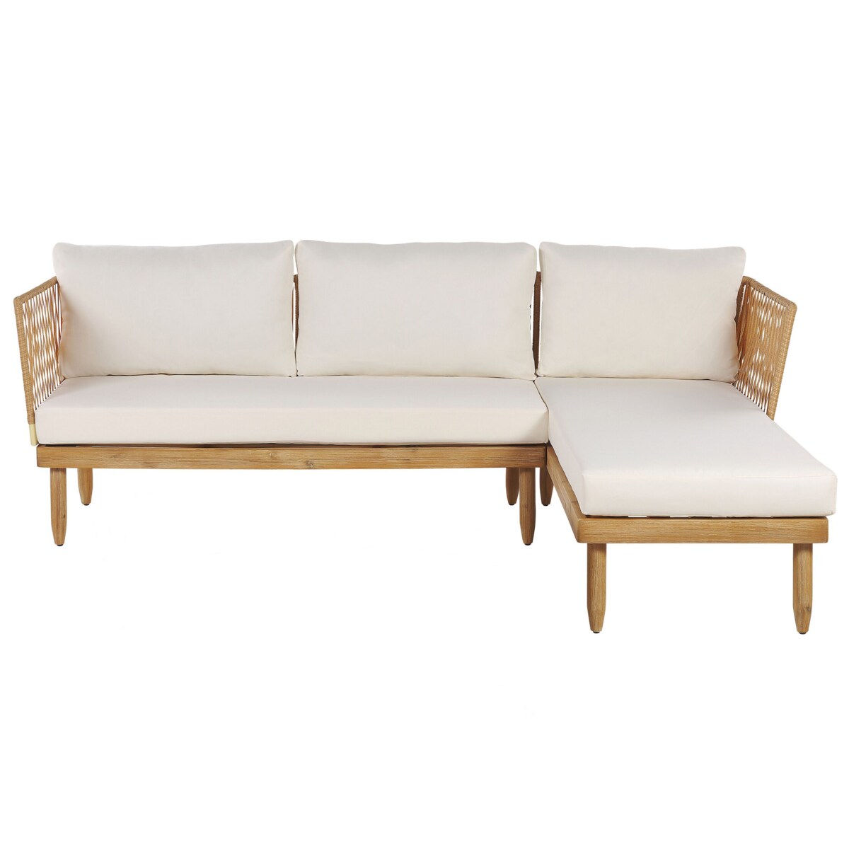 Zestaw ogrodowy drewno akacjowe 5-osobowy jasny CREMONA