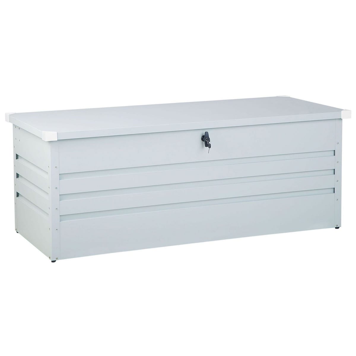 Skrzynia ogrodowa metalowa 600 l jasnoszara CEBROSA