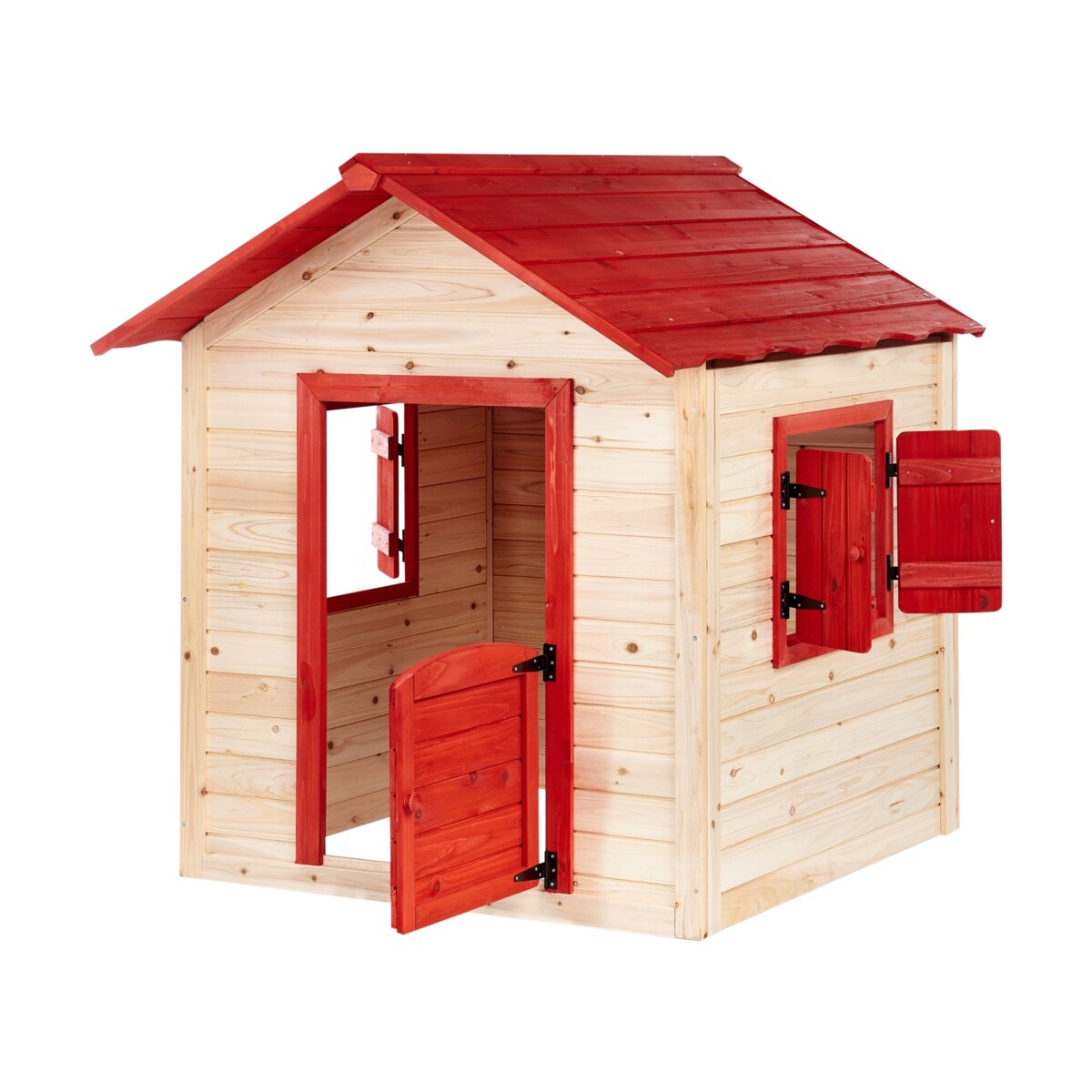 Domek ogrodowy dla dzieci drewniany jasne drewno PELOPIO