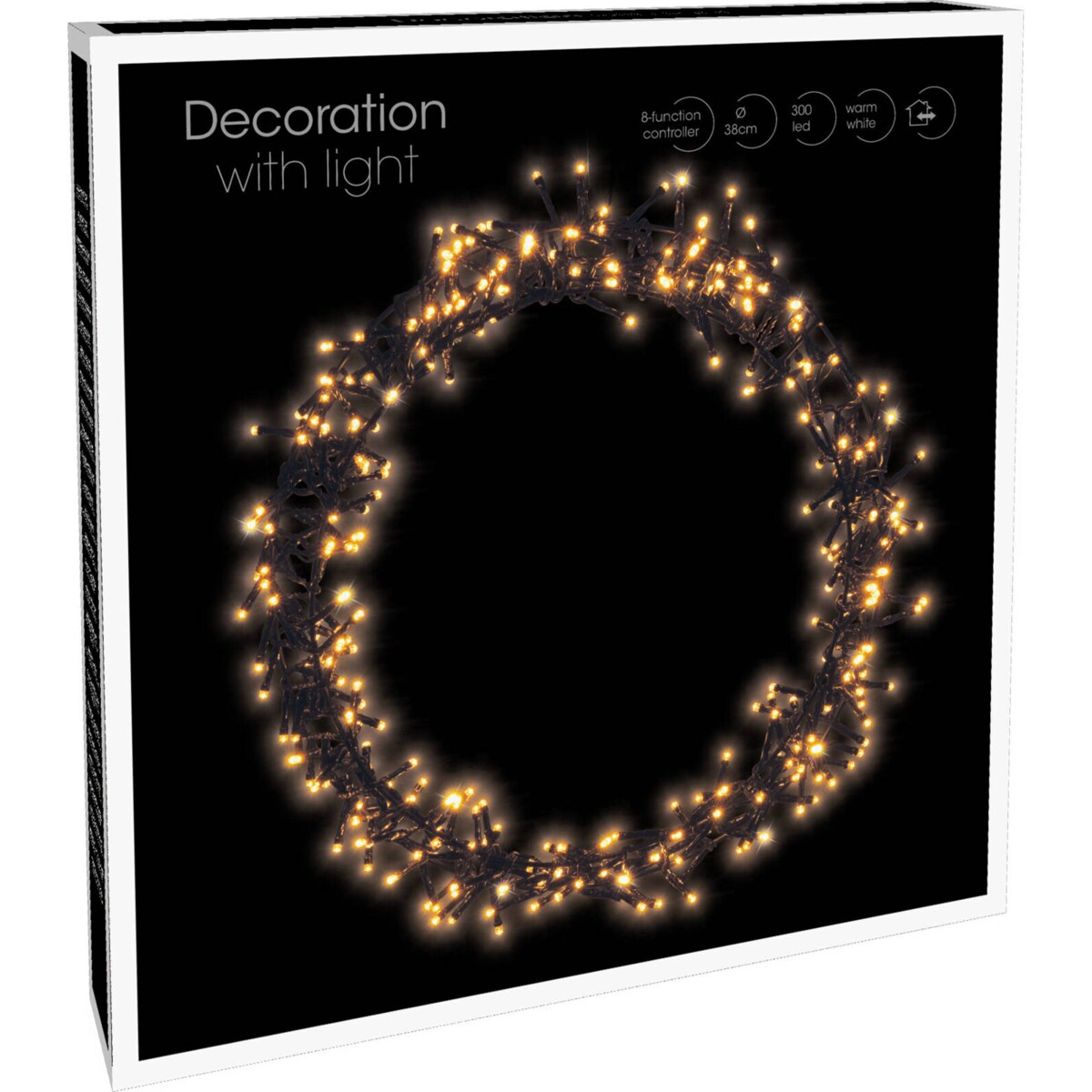Ozdoba świąteczna 300 LED, warm white, Ø 38 cm