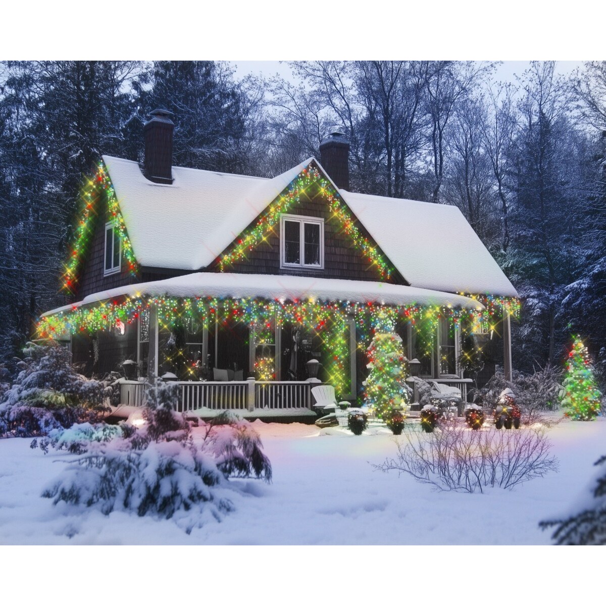 Kurtyna Led Całoroczna Sterowana Aplikacją Dekoracja Świetlna 400 Girlanda