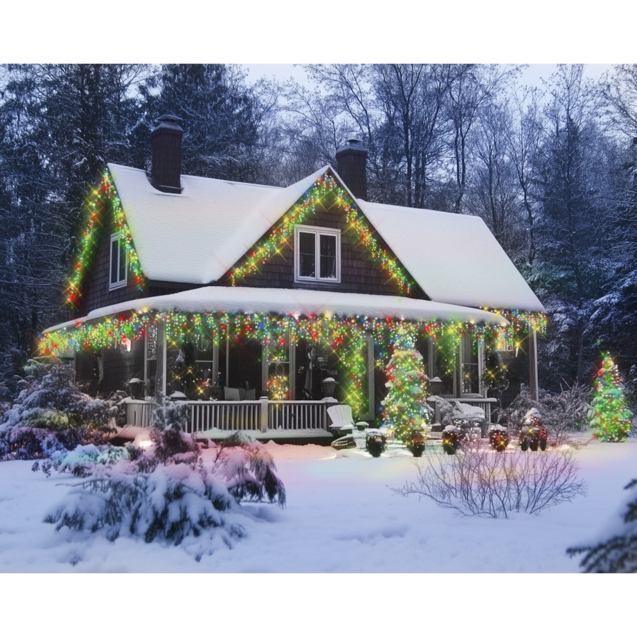 Kurtyna Led Całoroczna Sterowana Aplikacją Dekoracja Świetlna 400 Girlanda