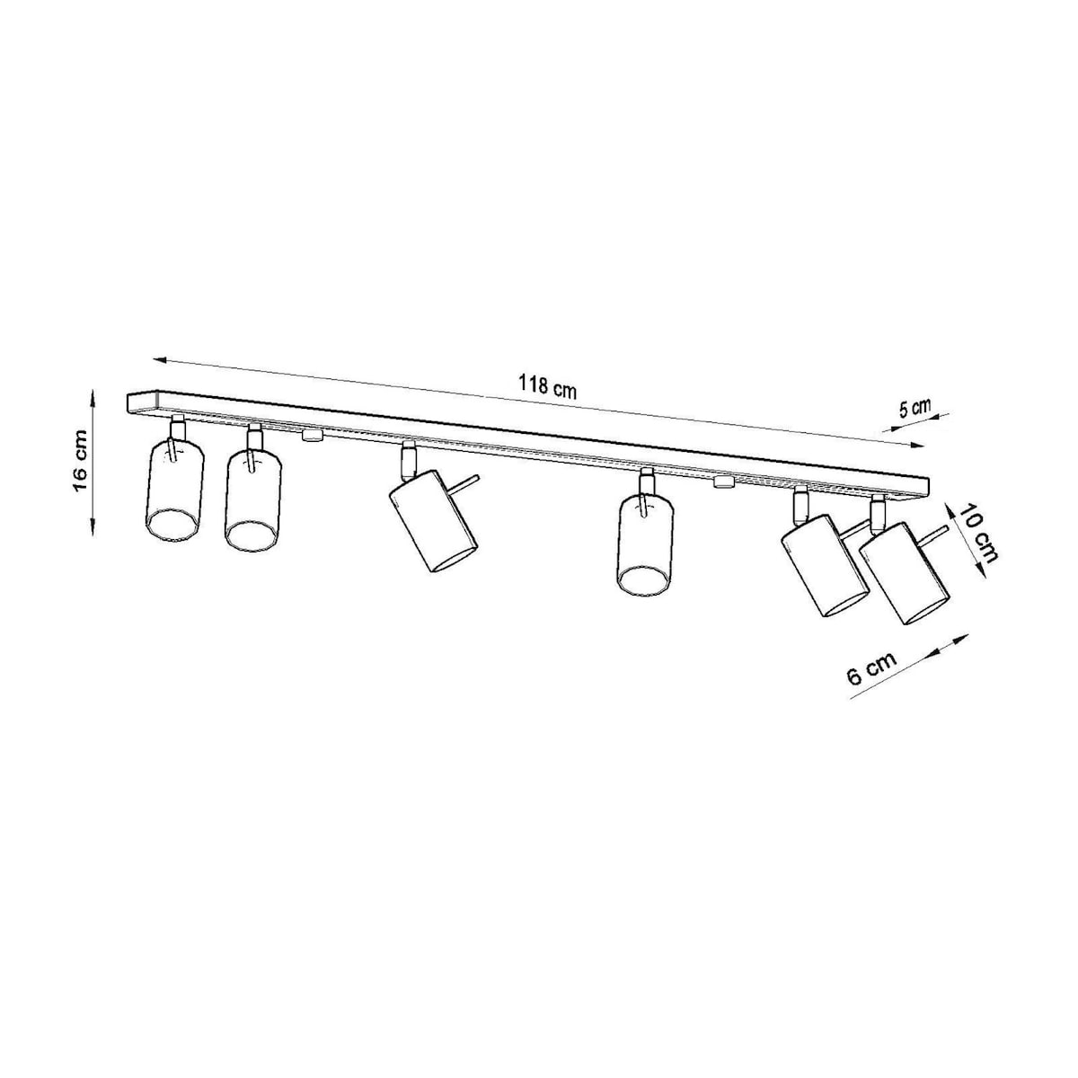 Plafon RING 6L ultramaryna