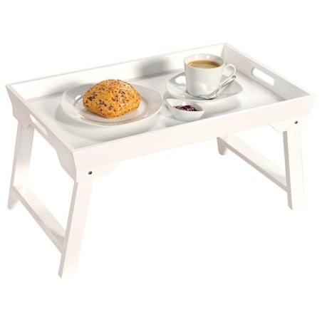 Elegancki stolik rozkładany, stolik drewniany, taca śniadaniowa, taca do łóżka, stolik na łóżko, KESPER