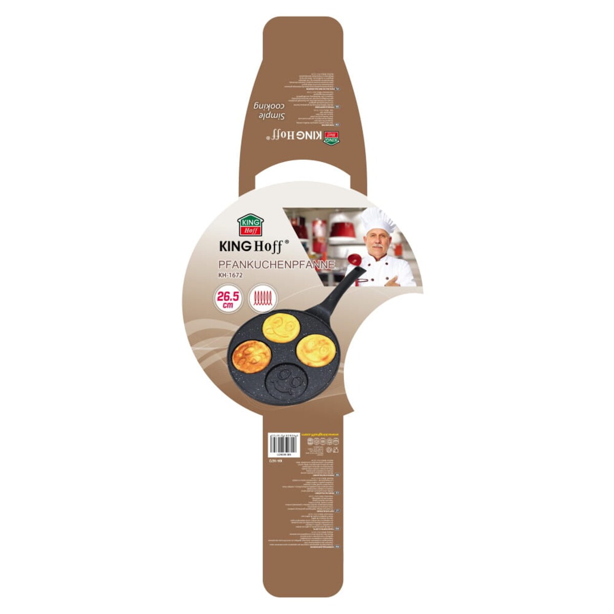 Patelnia do naleśników placków 26cm pancake buźki na indukcję gaz KINGHOFF