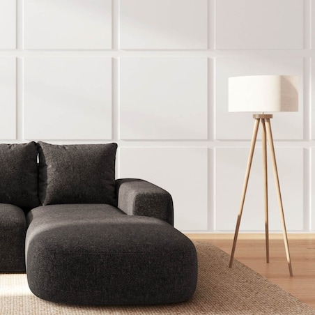 Monce Sofa narożna prawa antracytowa