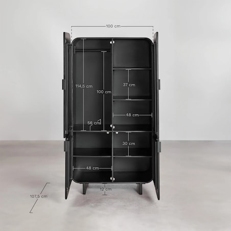 Szafa z drewna mango Agathe 200x110x60 cm