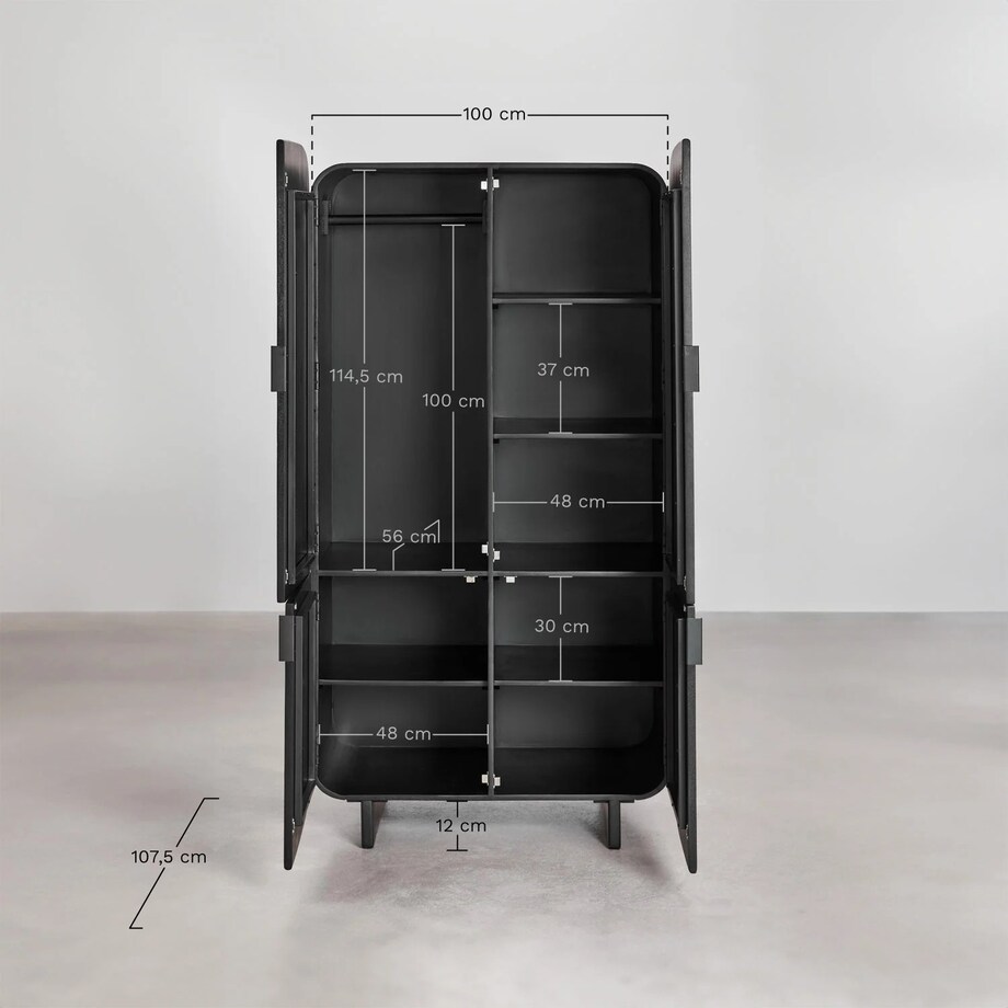 Szafa z drewna mango Agathe 200x110x60 cm