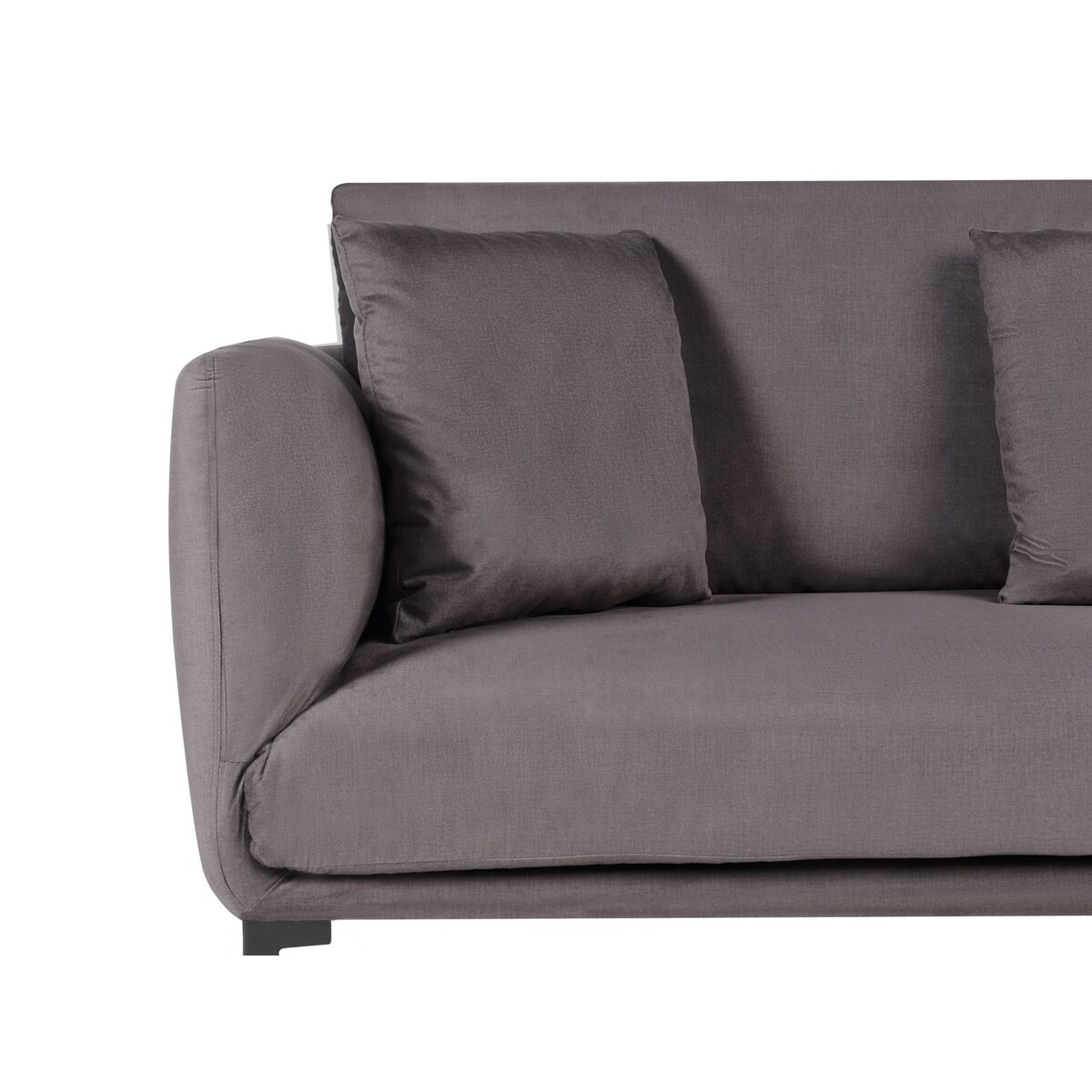 Sofa 3-osobowa welurowa beżowoszary BODUM