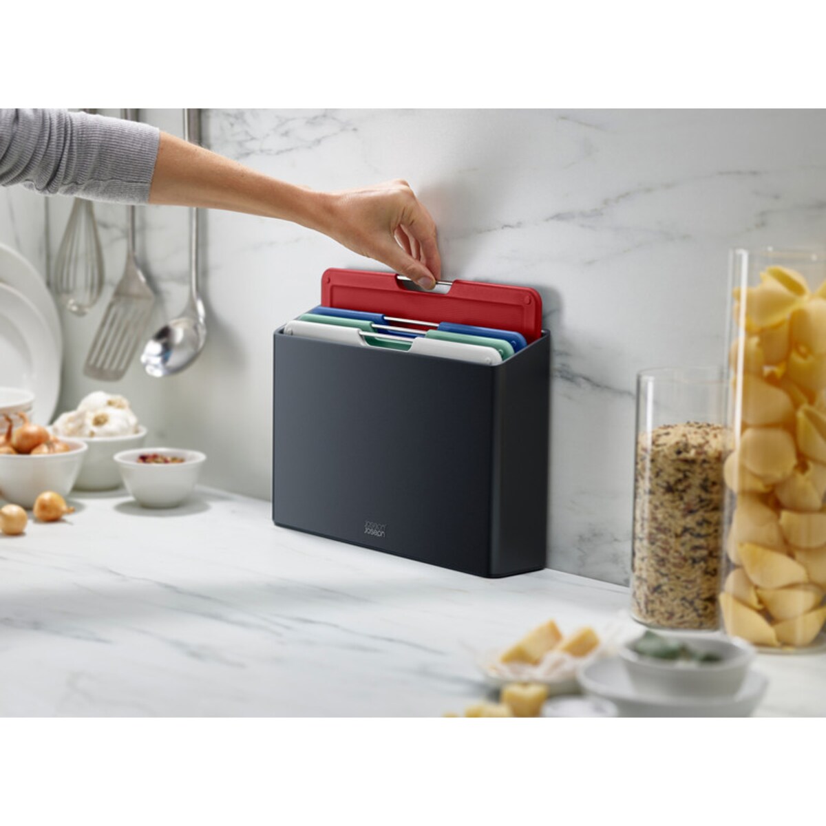 Zestaw 4 desek M szary Folio, 22 x 31.8 x 7.5 cm, Joseph Joseph