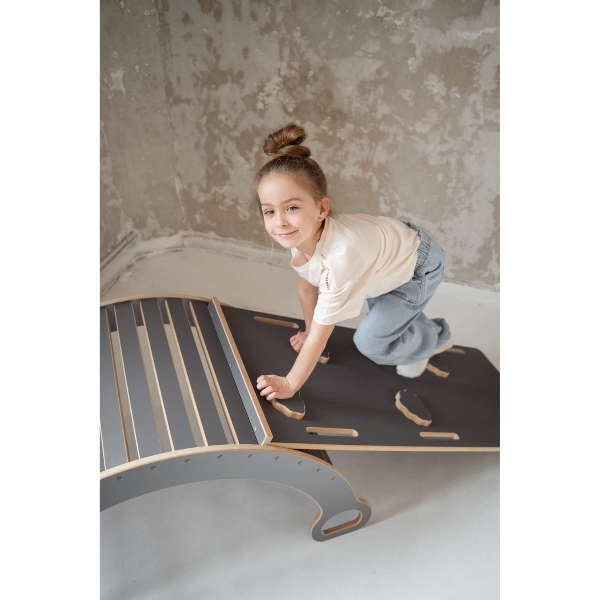 Zjeżdżalnia CHMURKI do DUŻEGO bujaka - szara