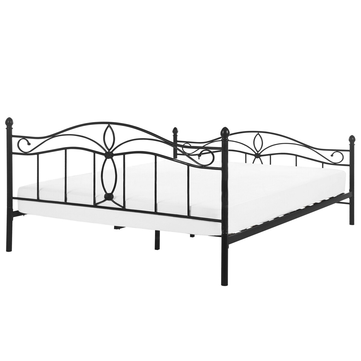 Łóżko metalowe 160 x 200 cm czarne ANTLIA