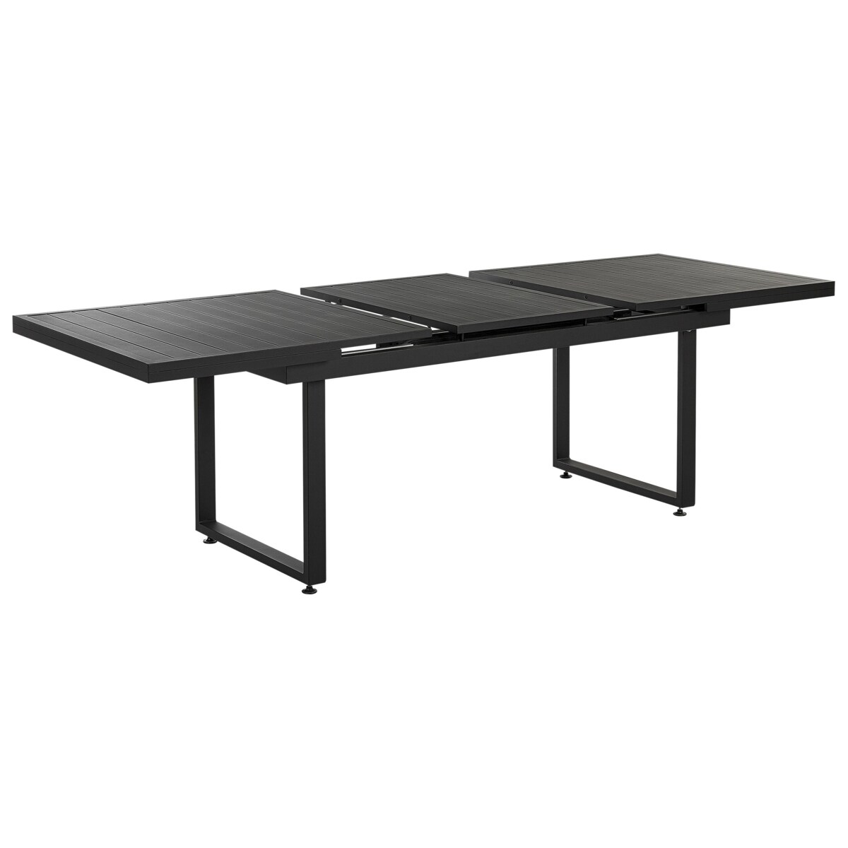 Zestaw ogrodowy stół rozkładany i 6 krzeseł Czarny VALCANETTO/BUSSETO