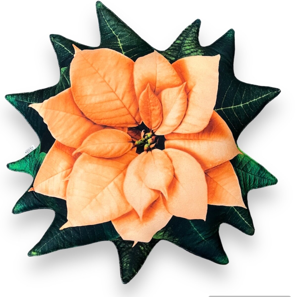 Poduszka duża Gwiazda Betlejemska herbaciana Poinsencja