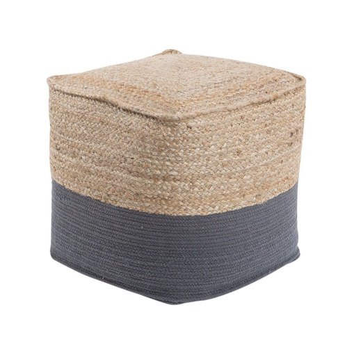 Puf 44 x 44 x 44 cm szary KIRAMA