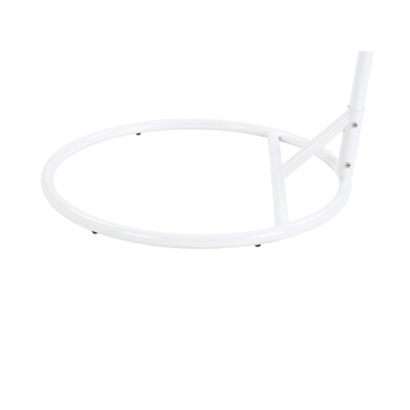 Fotel wiszący ze stojakiem z technorattanu biały ALBA