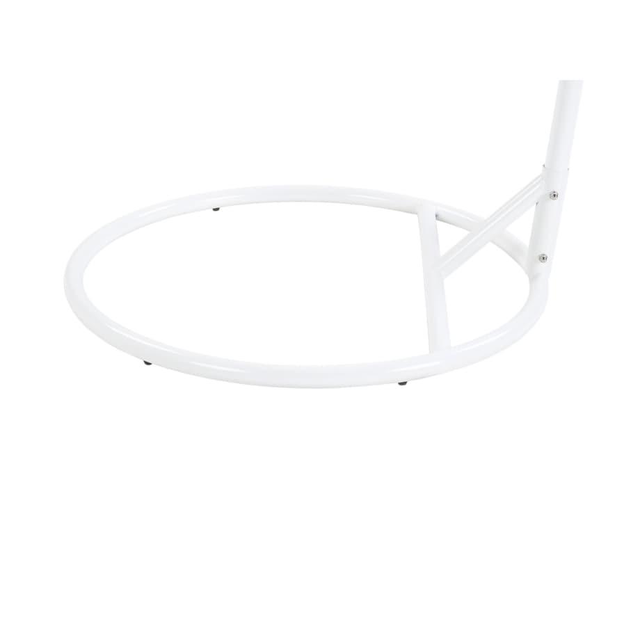 Fotel wiszący ze stojakiem z technorattanu biały ALBA