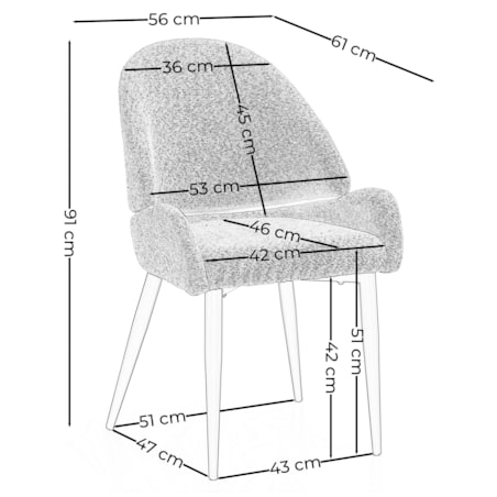 Krzesło tapicerowane welurowe do salonu BERGAMO ciemnobeżowe