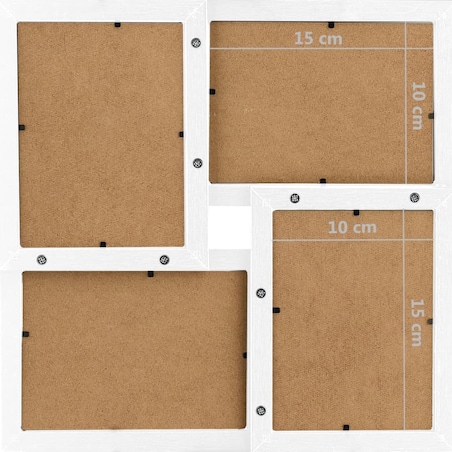 vidaXL Ramka na 24 zdjęcia 10x15 cm, biała, MDF