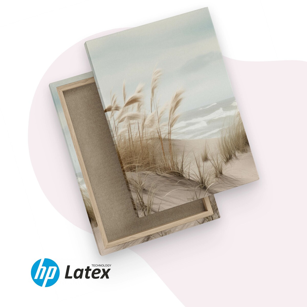 3x Obraz Na Płótnie Do Salonu Set Plaża Morze Trawa Pampasowa Kwiaty 30x40cm