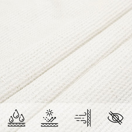 vidaXL Żagiel przeciwsłoneczny, 160 g/m², biały, 2x3 m, HDPE