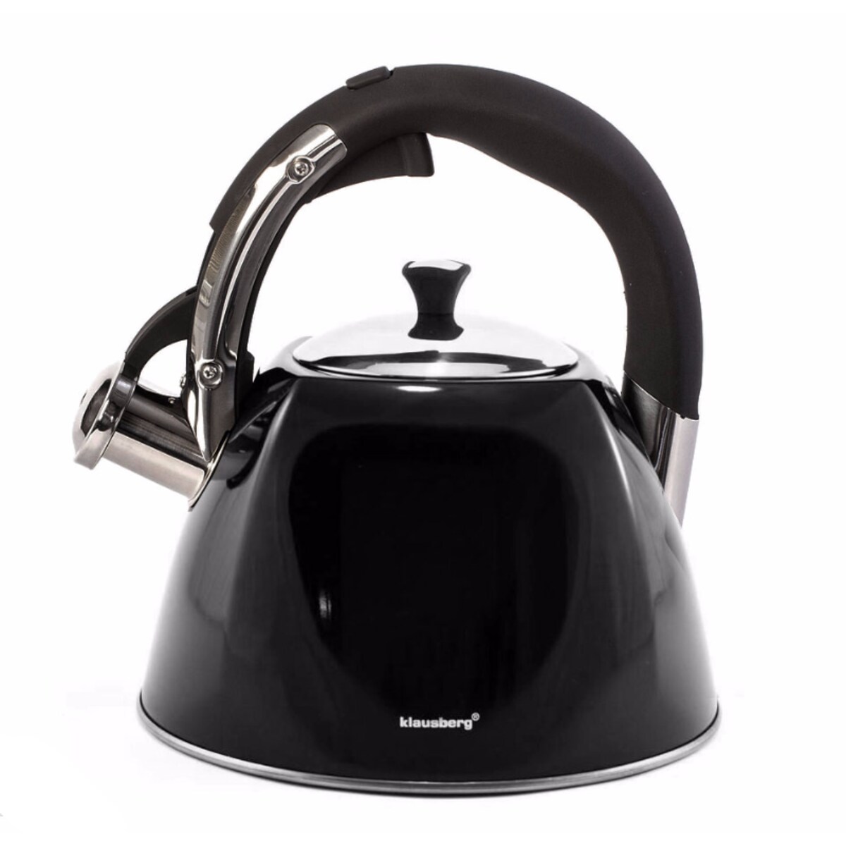 Czajnik stalowy z gwizdkiem 3.0L indukcja KLAUSBERG czarny Połysk