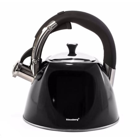 Czajnik stalowy z gwizdkiem 3.0L indukcja KLAUSBERG czarny Połysk