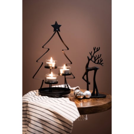 Figurka świąteczna renifer, metal, 20 cm